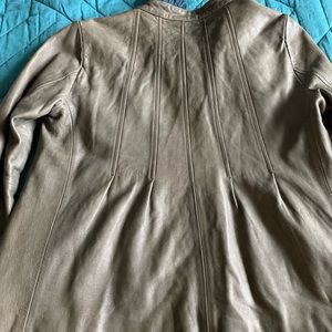 Gap Grey Leather Jacket.